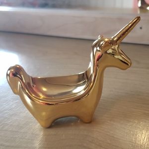 Gold Unicorn jewelry holder